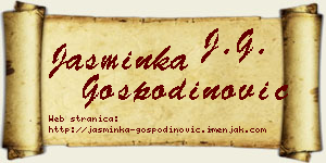 Jasminka Gospodinović vizit kartica